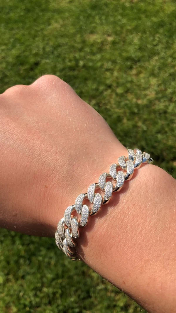 Unisex Iced Out Cuban Bracelet